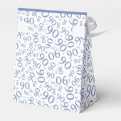 Vielen Dank, 90. Geburtstag Blau/Weiß Muster Geschenkschachtel (Rückseite)