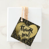 Vielen Dank 90. Zahlenmuster Gold und Black SQ Geschenkanhänger (Beispiel)