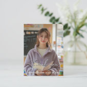 Vielen Dank Abschluss benutzerdefiniertes Foto 2 P Postkarte (Stehend Vorderseite)