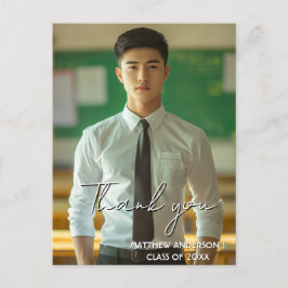 Vielen Dank Abschluss benutzerdefiniertes Foto 4 P Postkarte