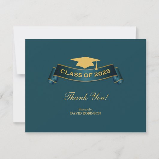 Vielen Dank Abschluss Class of 2025 Card Dankeskarte (Vorderseite)
