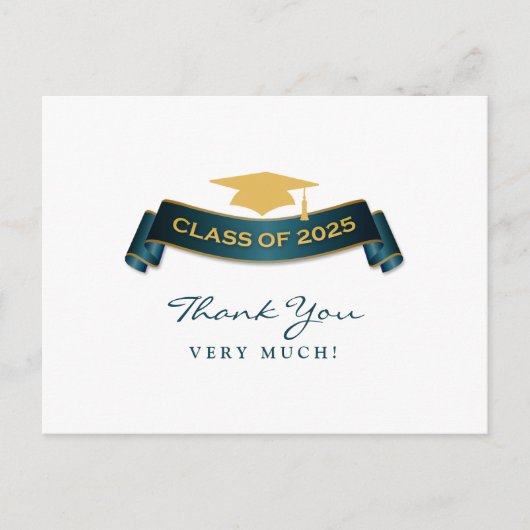 Vielen Dank Abschluss Class of 2025 Postcard Postkarte (Vorderseite)