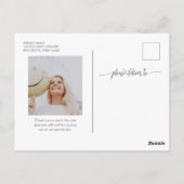 Vielen Dank, Abschluss Modern Foto Graduate Danke Postkarte (Rückseite)