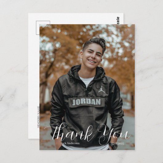 Vielen Dank Abschluss Postcard Postkarte (Vorne/Hinten)