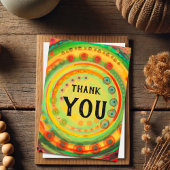 Vielen Dank Abstrakte bunt fröhliche Freude Dankeskarte