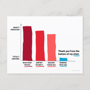 Vielen Dank am Ende meiner Diagramm Postkarte
