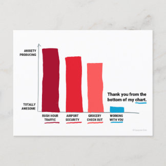 Vielen Dank am Ende meiner Diagramm Postkarte