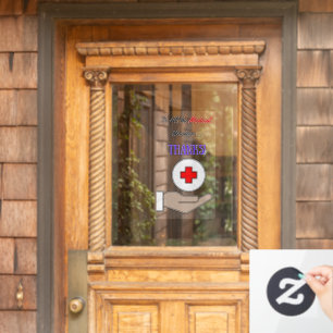 Vielen Dank an alle Ärzte! Fensteraufkleber