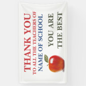 Vielen Dank an alle Lehrer Red Apple Illustration Banner (Vertikal)