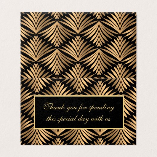 Vielen Dank an Black Gold Art Deco Gatsby Wedding  (Außenseite Aufgefaltet)