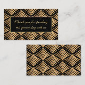 Vielen Dank an Black Gold Art Deco Gatsby Wedding Platzkarte (Vorne/Hinten)