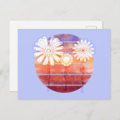 Vielen Dank an Blume bei Sunset - Light Blue Postkarte (Vorne/Hinten)