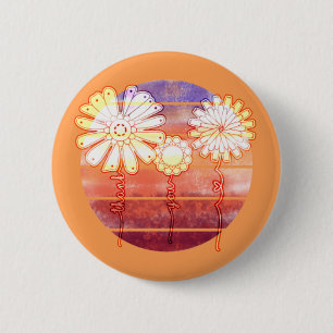 Vielen Dank an Blume bei Sunset - Orange Button