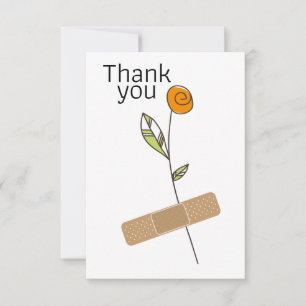 Vielen Dank an Blume und Plakat für Krankenpfleger Dankeskarte