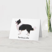 Vielen Dank an Border Collie Grußkarte - Verse Dankeskarte (Rückseite)
