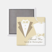 Vielen Dank an Bride & Groom Wedding Magnet (Vorderseite/Rückseite)