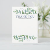 Vielen Dank an Card Greenery Suite Dankeskarte (Stehend Vorderseite)