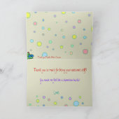 Vielen Dank an Chameleon Lila Dots Dankeskarte (Innenseite)