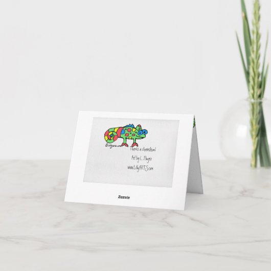 Vielen Dank an Chameleon Vielen Dank, dass Sie sic Dankeskarte (Rückseite)