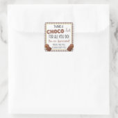 Vielen Dank an Choco-Lot für alles, was Sie schätz Quadratischer Aufkleber (Tasche)