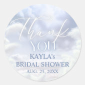 Vielen Dank an Cloud Nine 9 Pampas Brautparty Runder Aufkleber (Vorderseite)