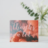 Vielen Dank an Coral Pink Sky Foto Postkarte (Stehend Vorderseite)