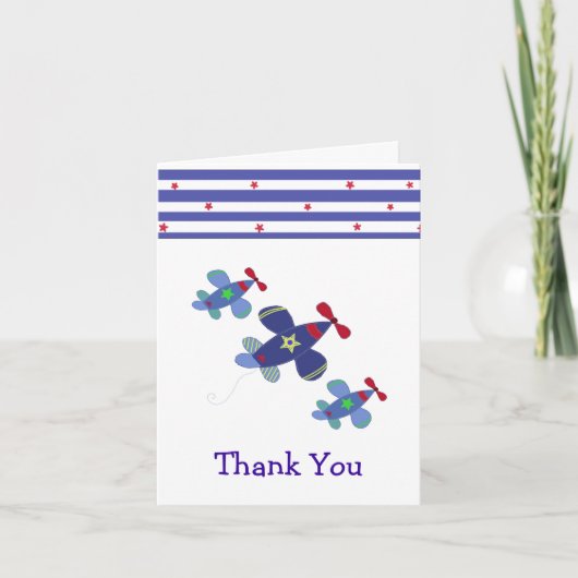 Vielen Dank an das Flugzeug Dankeskarte (Vorderseite)