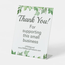 Vielen Dank an das kleine Unternehmen Sockelschild