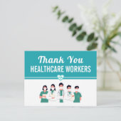 Vielen Dank an das Krankenhauspersonal Postkarte (Stehend Vorderseite)