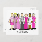 Vielen Dank an das medizinische Team von Brustkreb Postkarte (Vorne/Hinten)