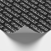 Vielen Dank an das moderne Schwarzweißmuster Geschenkpapier (Ecke)