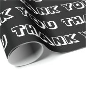 Vielen Dank an das moderne Schwarzweißmuster Geschenkpapier (Rolleneckpunkt)