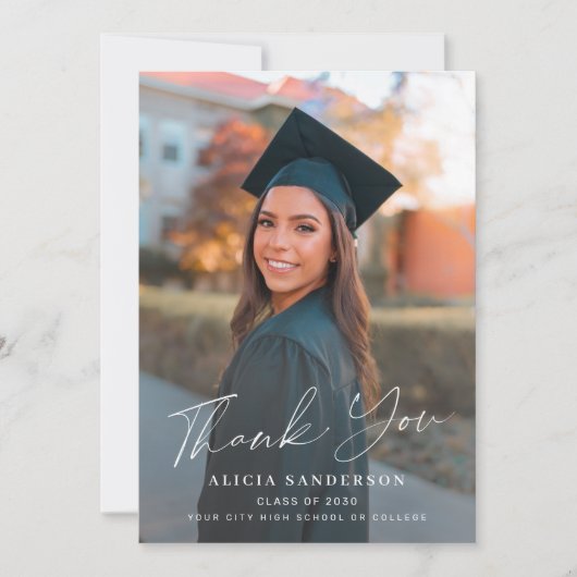 Vielen Dank an den Abschluss für das Foto von Eleg Karte (Vorderseite)