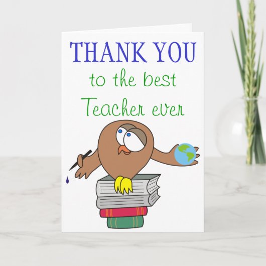 Vielen Dank an den besten Lehrer je Karten (Vorderseite)