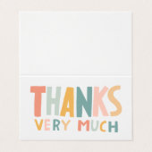 Vielen Dank an den Kunden Dankbarkeit Pastel Handl Visitenkarten (Außenseite Aufgefaltet)