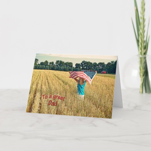 Vielen Dank an den militärischen Vater Dankeskarte (Vorderseite)