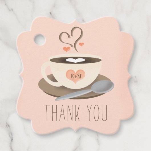 Vielen Dank an den Polterabend von Latte Coffee Geschenkanhänger (Vorderseite)