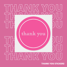 Vielen Dank an den rosa klassischen Rundaufkleber Runder Aufkleber