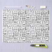 Vielen Dank an den schwarzen Text auf Weiß Seidenpapier (Handwerk)