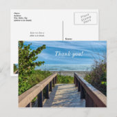 Vielen Dank an den Strand Postkarte (Vorne/Hinten)