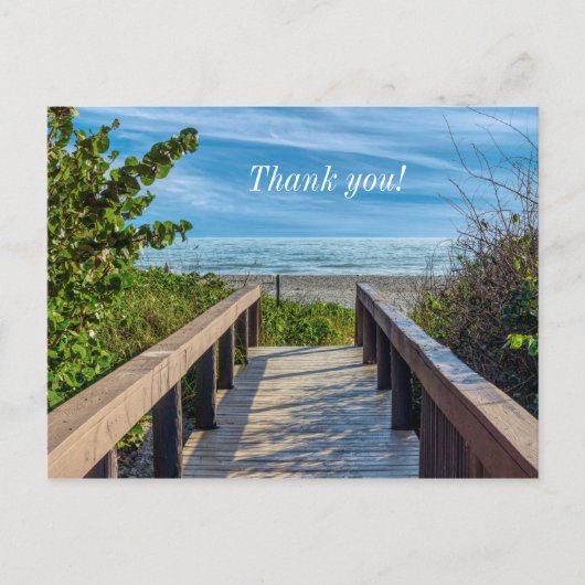 Vielen Dank an den Strand Postkarte (Vorderseite)