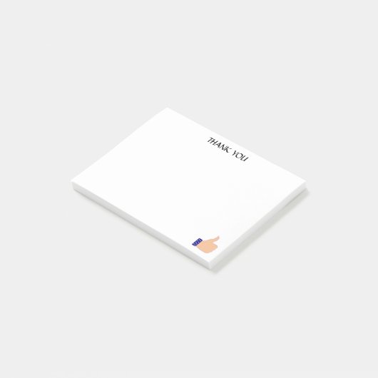 Vielen Dank an den weißen Hintergrund Post-it Klebezettel (angewinkelt)