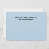 Vielen Dank an die amerikanische Flag Veterans Day Einladung (Rückseite)