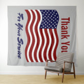 Vielen Dank an die amerikanischen Flag Veterans Fo Wandteppich (Beispiel (Horizontal))