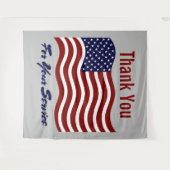 Vielen Dank an die amerikanischen Flag Veterans Fo Wandteppich (Vorderseite (Horizontal))