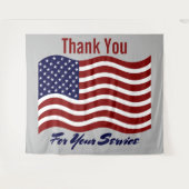 Vielen Dank an die amerikanischen Flag Veterans Fo Wandteppich (Vorderseite (Horizontal))
