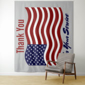 Vielen Dank an die amerikanischen Flag Veterans Fo Wandteppich (Beispiel)