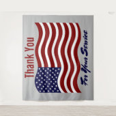 Vielen Dank an die amerikanischen Flag Veterans Fo Wandteppich (Vorderseite)