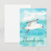 Vielen Dank an die Aquarellküche Seagull Gulls Bir Dankeskarte (Vorne/Hinten)