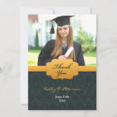 Vielen Dank an die Black Gold Foto Card Dankeskarte (Vorderseite)